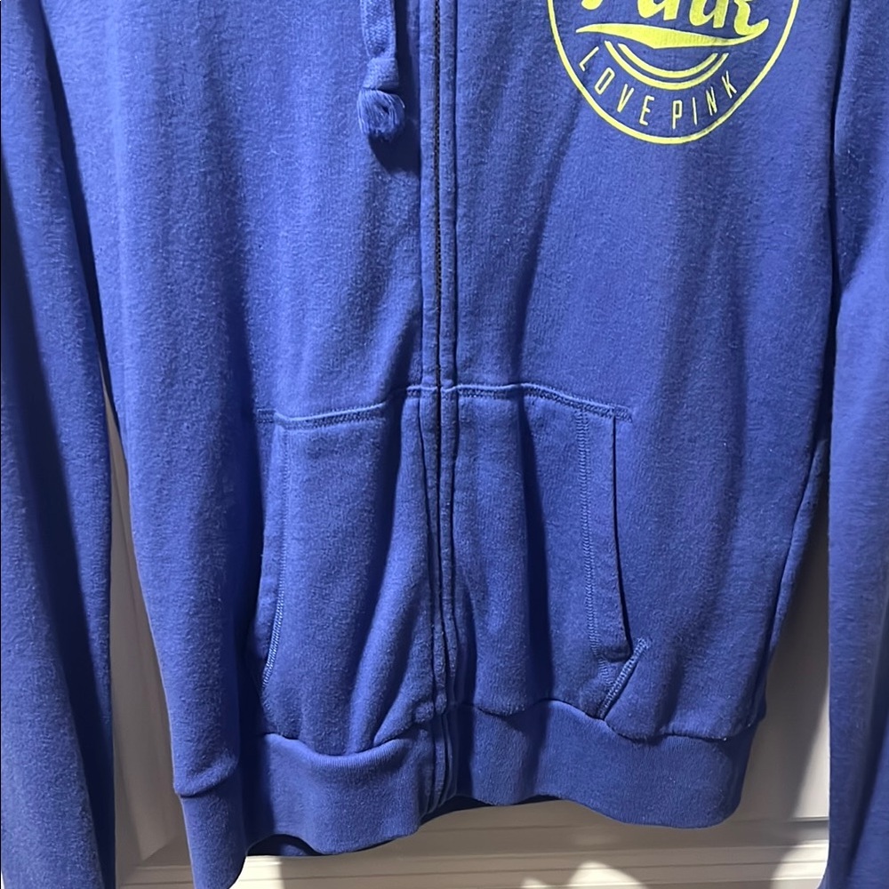 Blue Logo Zip Up Hoodie - Picture 7 of 8